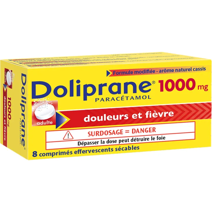 DOLIPRANE 1000 MG 8 TABLETTEN EFFERVESCENTS