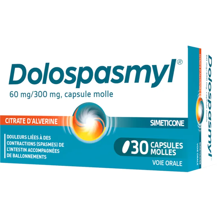DoloSpasmyl Alvérine Simeticone Douleurs Digestives 30 capsules