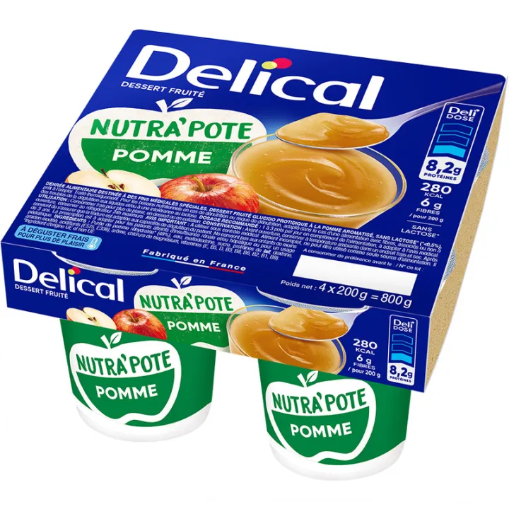 Delical Фруктовый десерт Nutra'Pote 4x200 г