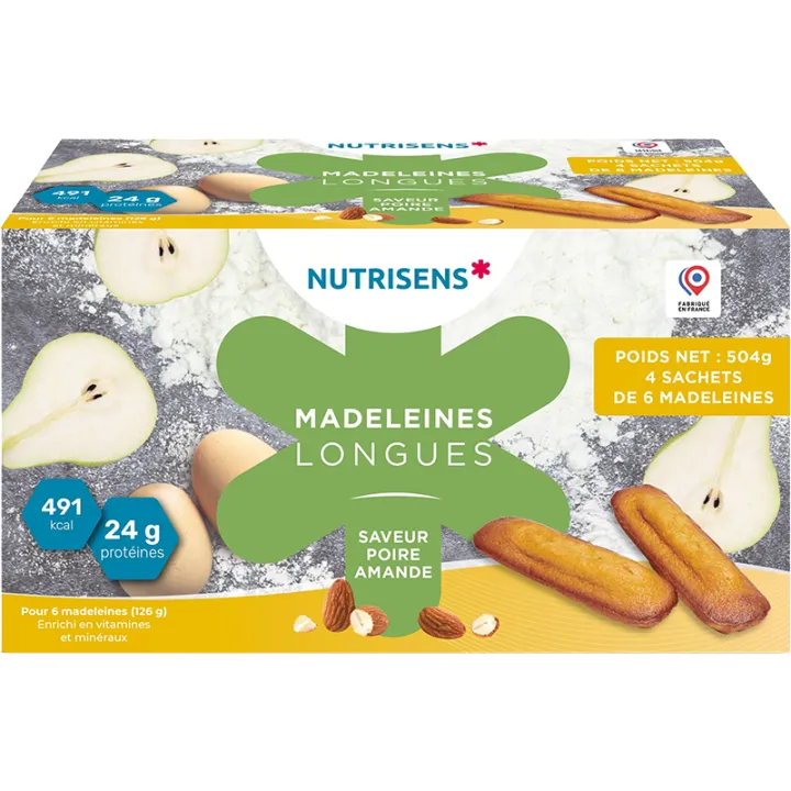 Nutrisens Madeleines Longues HP/HC Dénutrition x24
