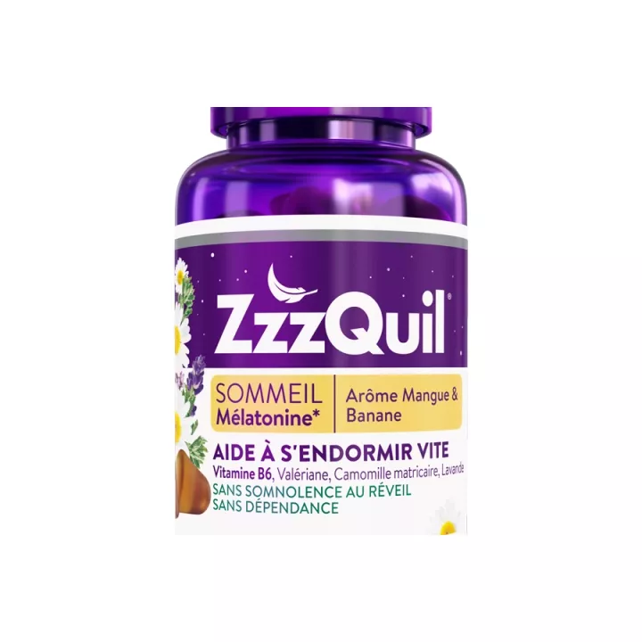 ZzzQuil Sommeil Mélatonine et Vitamine B6 en Gommes