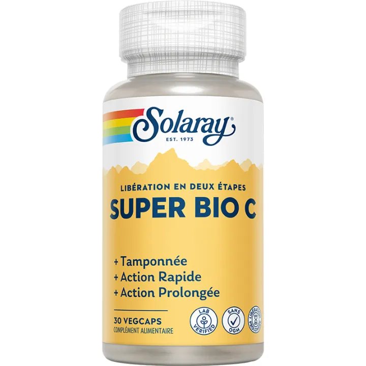 Solaray Super Bio C Libération en Deux Étapes gélules