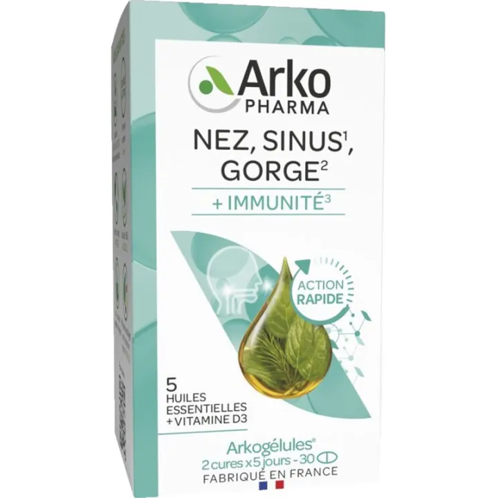 Arko Nose, Sinus, and Throat Capsules, 30 capsules