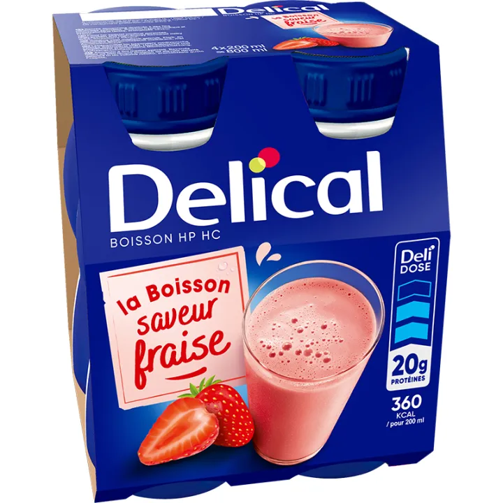 Delical Boisson HP HC Lactée 4x200ml