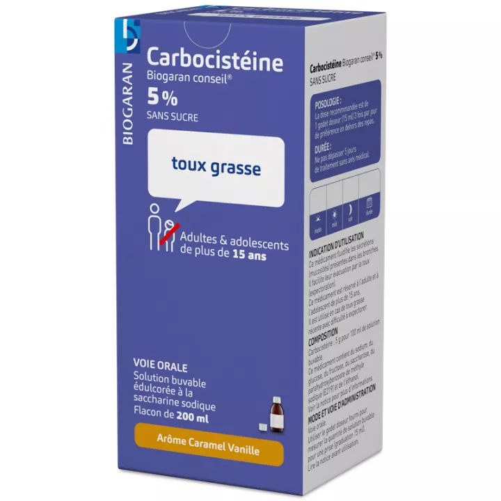 Carbocisteína Adulto Biogaran Conseil 5% 200 ml