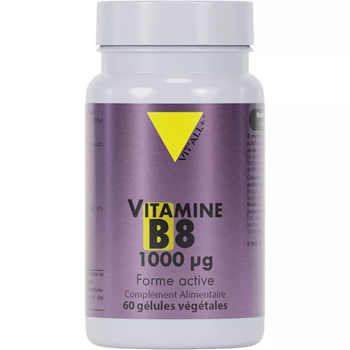 Vitall+ Vitamine B8 1000µg 60 plantaardige capsules