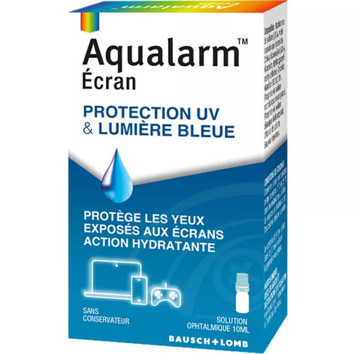 Aqualarm Écran Collyre Protection UV & Lumière Bleue 10 ml