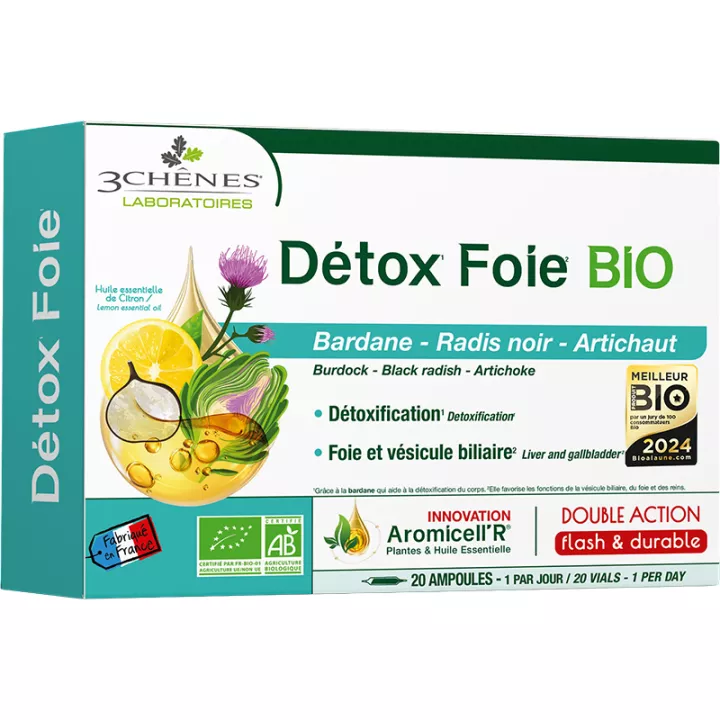3-Chênes Phyto Aromicell'r Bio Détox Foie 20 ampoules