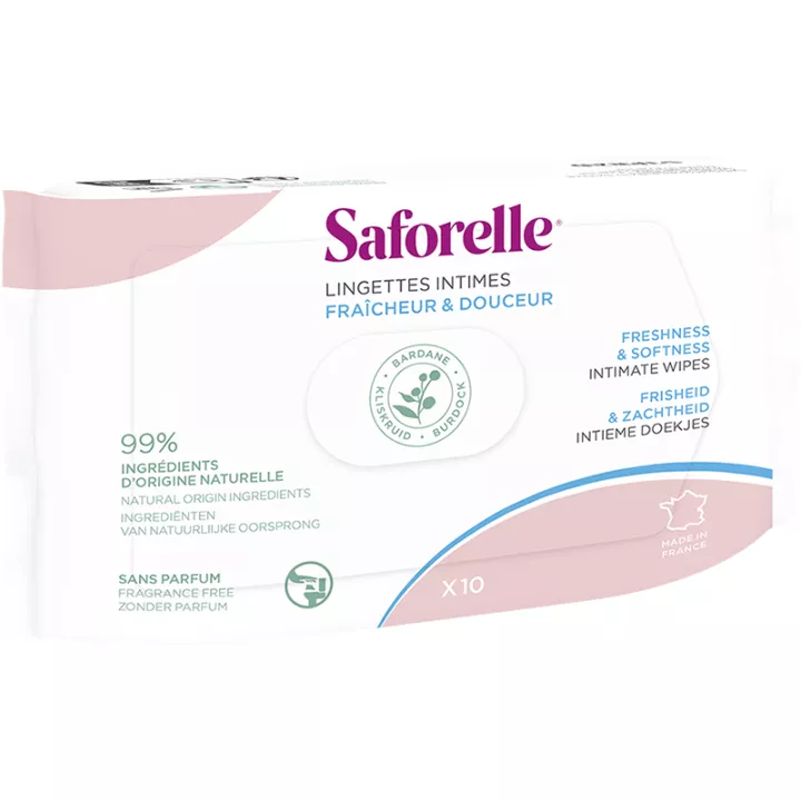 Saforelle Frisse & Zachte Intieme Doekjes 10 doekjes