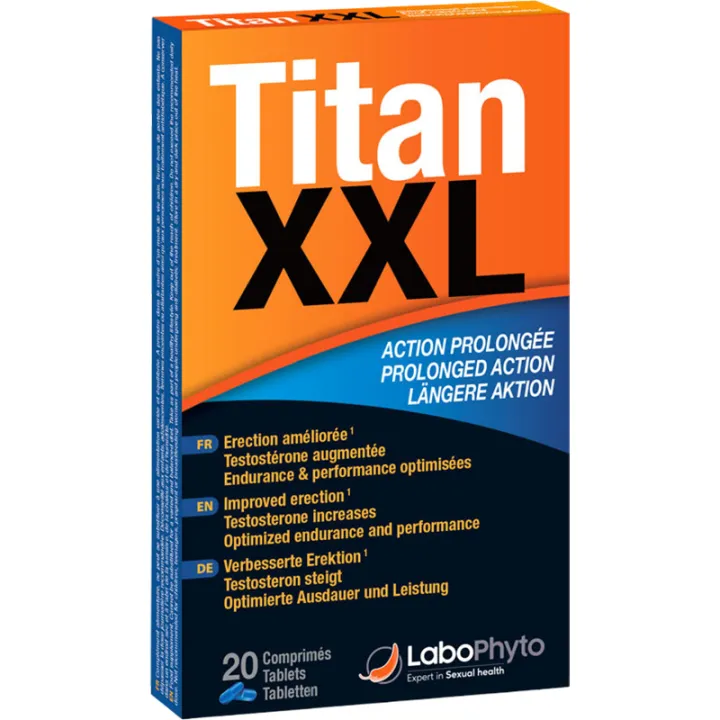 Titan XXL Erección Acción Prolongada Labophyto comprimidos