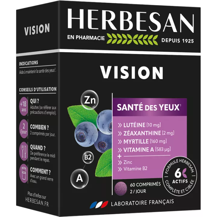 Herbesan Vision Santé des yeux 60 comprimés
