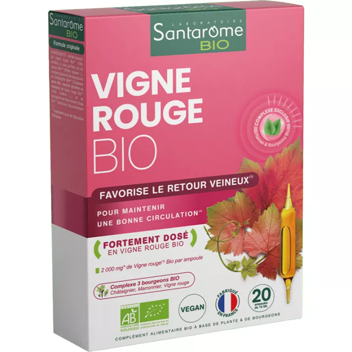 Santarome Rote Weinrebe Bio 20 Ampullen