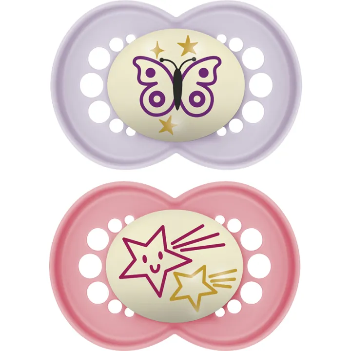 Mam Sucette Original Nuit +18 mois lot de 2 Ref 40