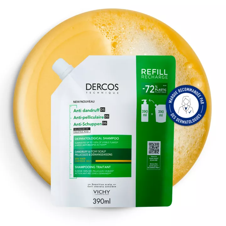 Dercos Anti-Dandruff DS Dry Hair Treatment Shampoo