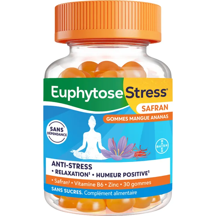 EuphytoseStress Açafrão, Relaxamento, Bom Humor – 30 pastilhas elásticas