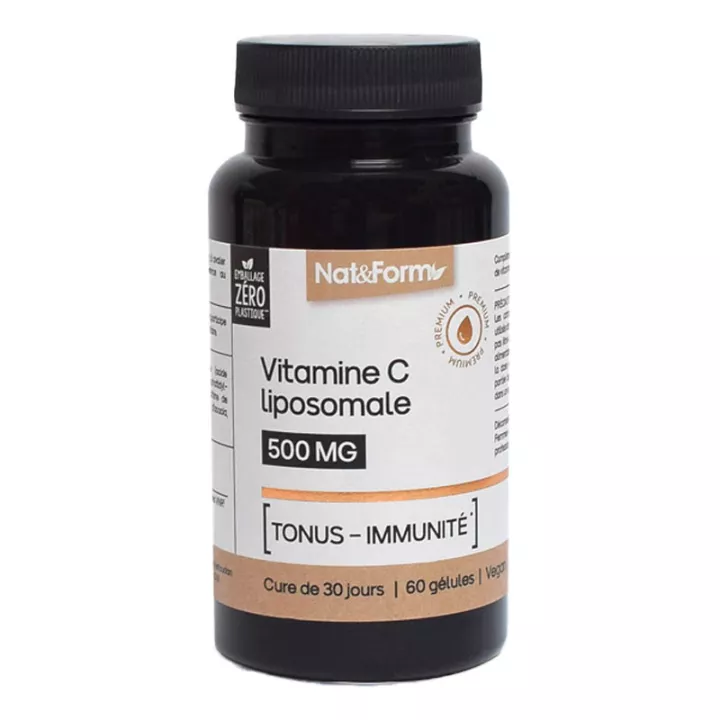 Nat & Form Nutraceutique Vitamin C Liposomal 500 mg 60 Vegetable Capsules