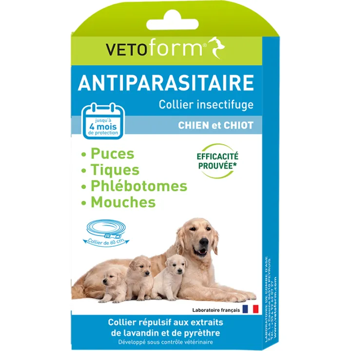 Vetoform Collar antiinsectos para perros y cachorros 60 cm