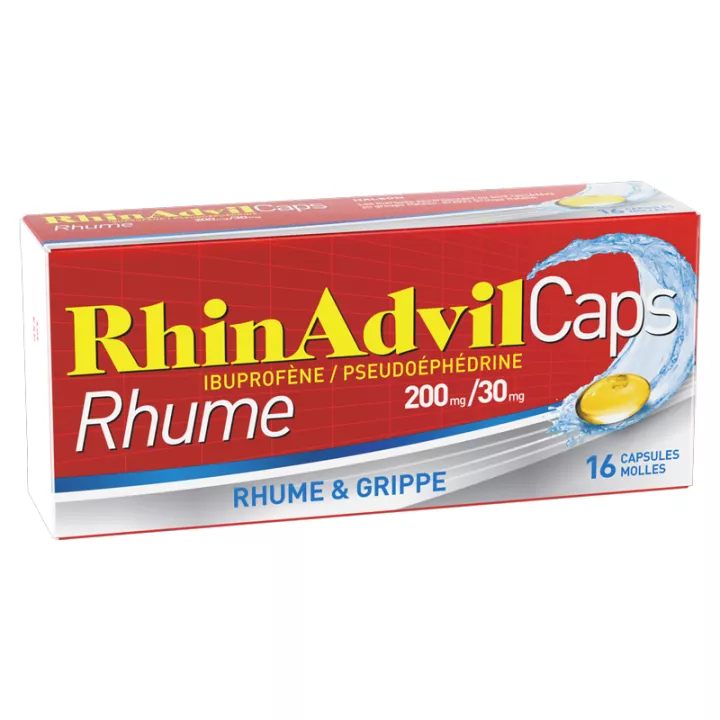 RhinAdvilCaps rhume 16 capsules action rapide en pharmacie en ligne