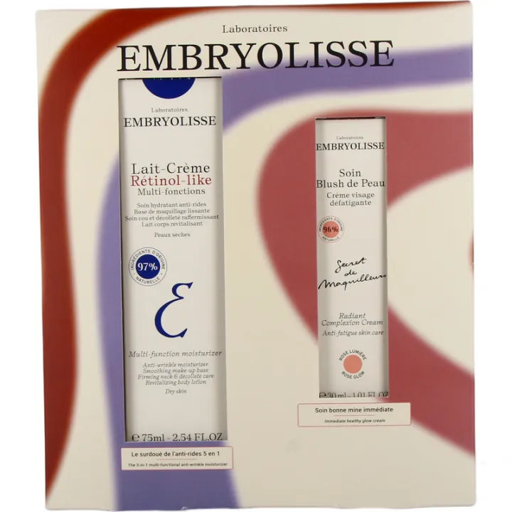 Embryolisse Набор «Ретинол-лайк» (молочко-крем) + Средство для ухода «Розовый румянец»