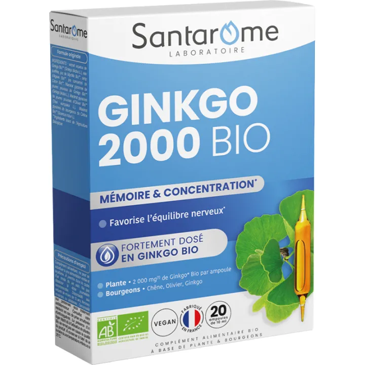 Santarome Ginkgo Bio 2000 20 Ampullen 10ml