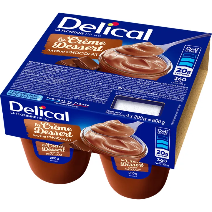 Delical Dessert Creme HP HC La Floridine 4x200g