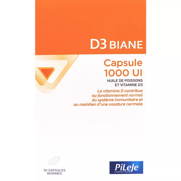 Pileje D3 Biane Vitamin D3 30 Kapseln