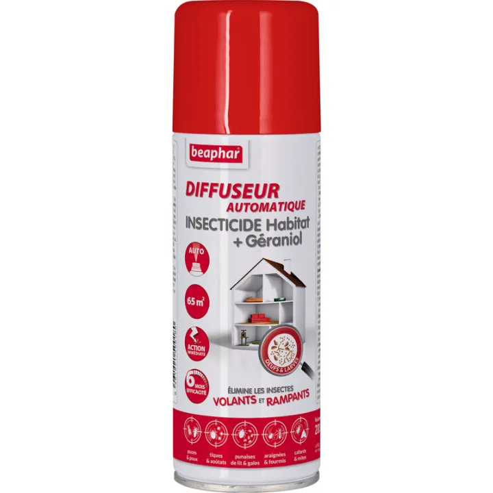 Beaphar Difusor automático de insecticida para el hogar + geraniol, 200 ml