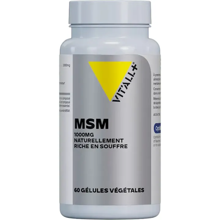 Vitall+ Msm  MethylSulfonylMethane 1000mg 60 gélules végétales