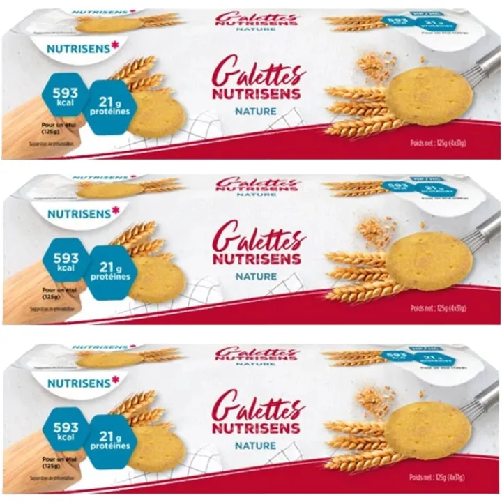 Nutrisens Galette Hyperprotéinés Hypercaloriques x3 boites