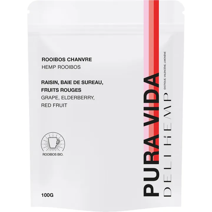 Delihemp Pura Vida Rooibos Chanvre Bio 100g