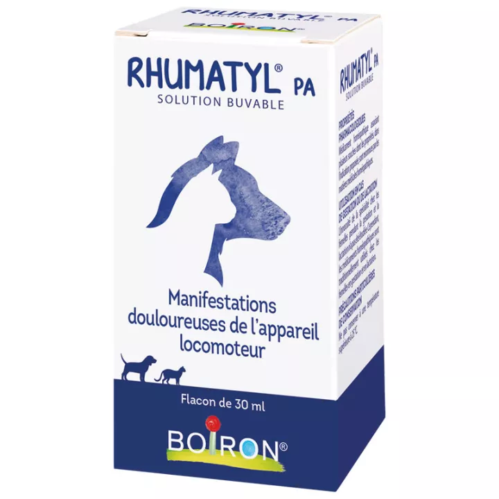 Rhumatyl PA Solution Buvable Rhumatismes Chiens et Chats Boiron 30 ml