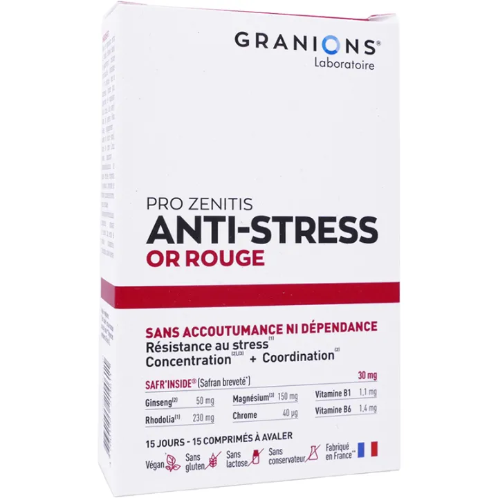 Granions Anti-Stress Red Gold 15 Comprimidos