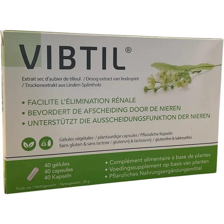 Vibtil droog extract van lindehout 40 capsules