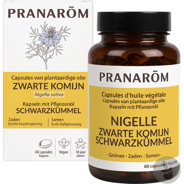 Pranarom Capsules d'huile végétale de Nigelle Bio 60 capsules