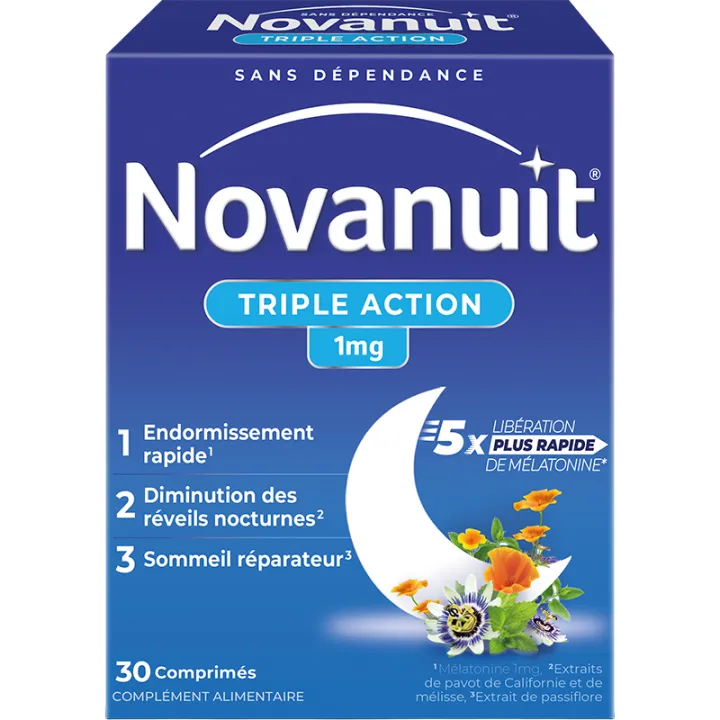 Novanuit Triple Action Melatonin + Plant Extracts
