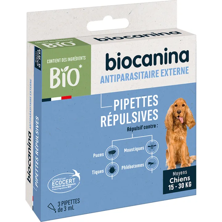 Biocanina Pipettes Répulsives Chien Bio X3