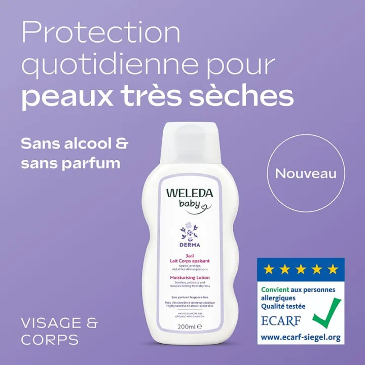 Weleda Bébé Derma Leite Corporal Calmante 3 em 1 200 ml