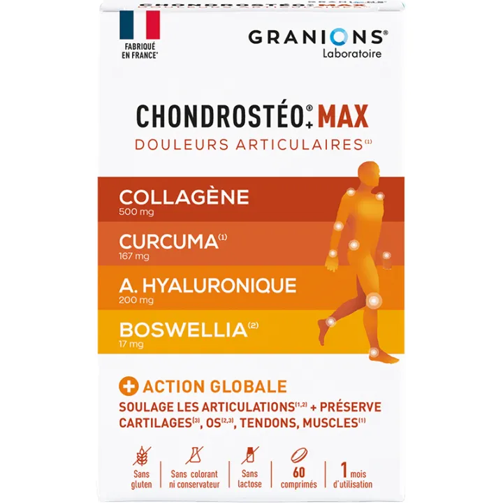 Chondrostéo+ Max Algemene werking bij gewrichtspijn 60 tabletten