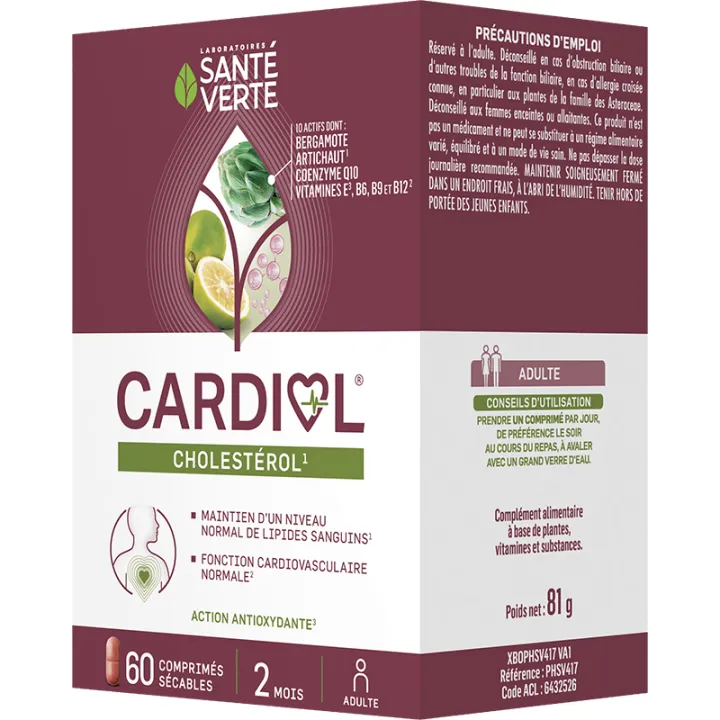 Cardiol Santé-Verte Colesterol 60 comprimidos
