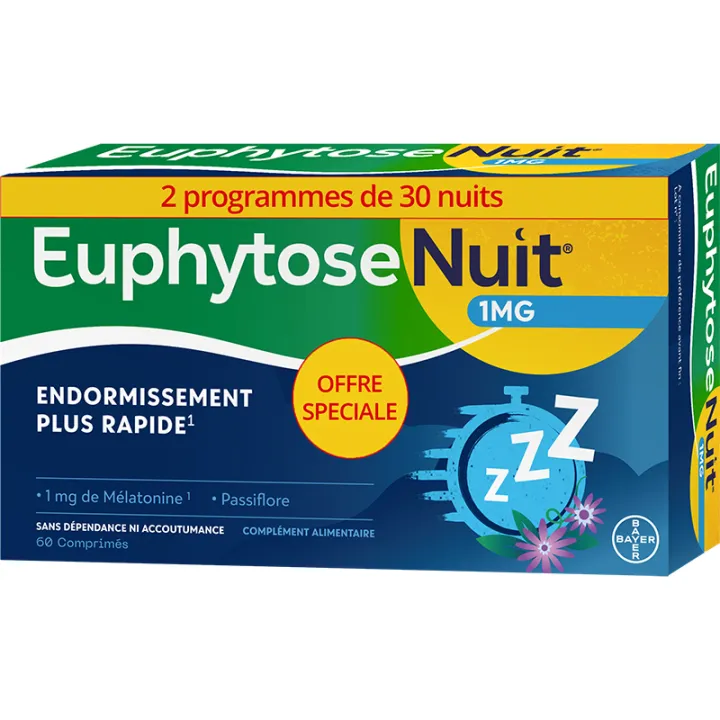Euphytose Nuit 1mg de Mélatonine Passiflore