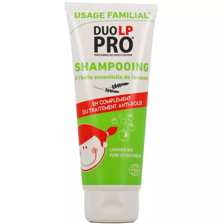 Shampoo Duo LP-PRO Preventieve Lice Nits en essentiële oliën van lavendel