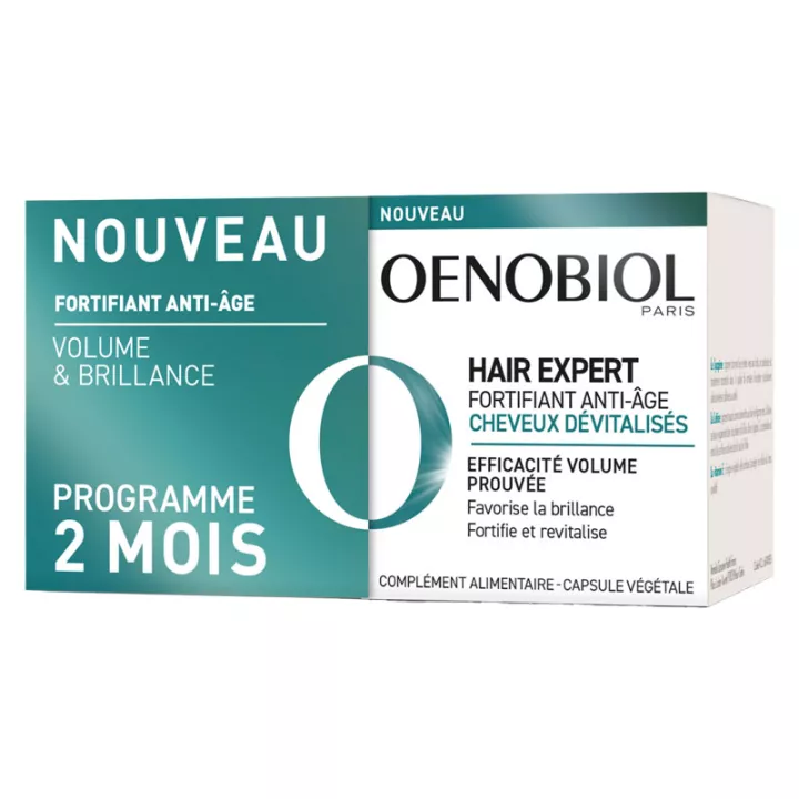 Oenobiol Hair Expert Fortificante Anti-Envelhecimento Cabelos Desvitalizados Cápsulas