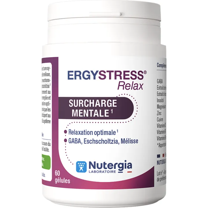 ErgyStress Relax Nutergia Surcharge Mentale 60 gélules