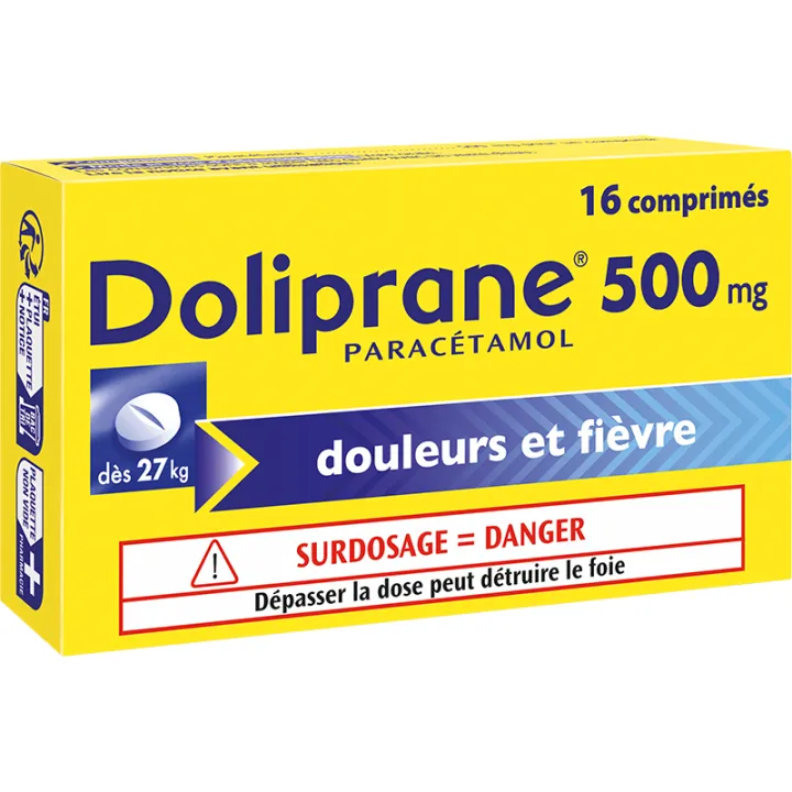 DOLIPRANE Paracetamol 500MG 16 tablets