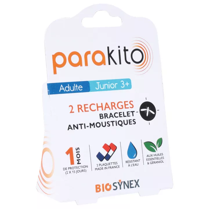 Parakito Recharges Bracelet Anti-Mousitques x2