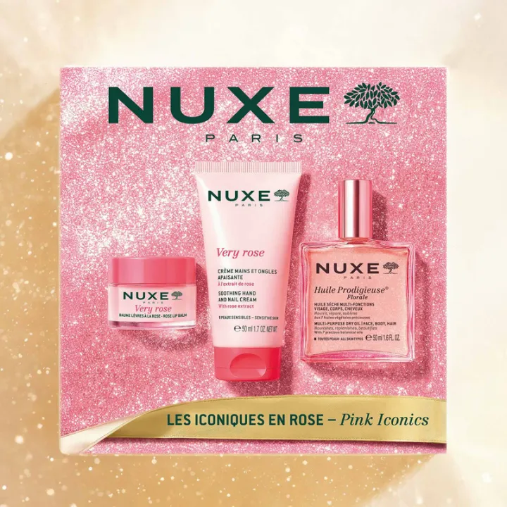 Nuxe-cadeauset ‘Les Iconiques’ in roze