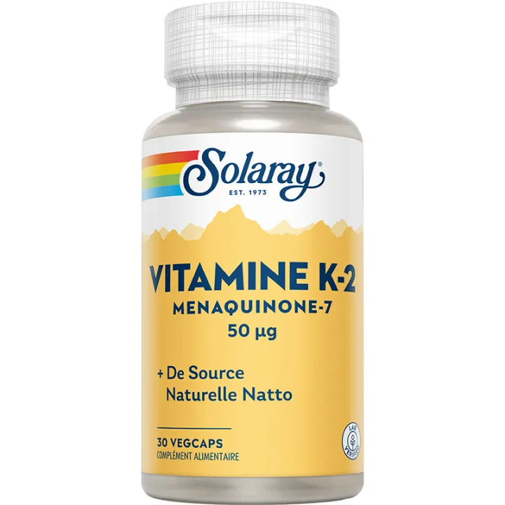 Solaray Vitamina K2 Menaquinona-7 50 µg 30 cápsulas