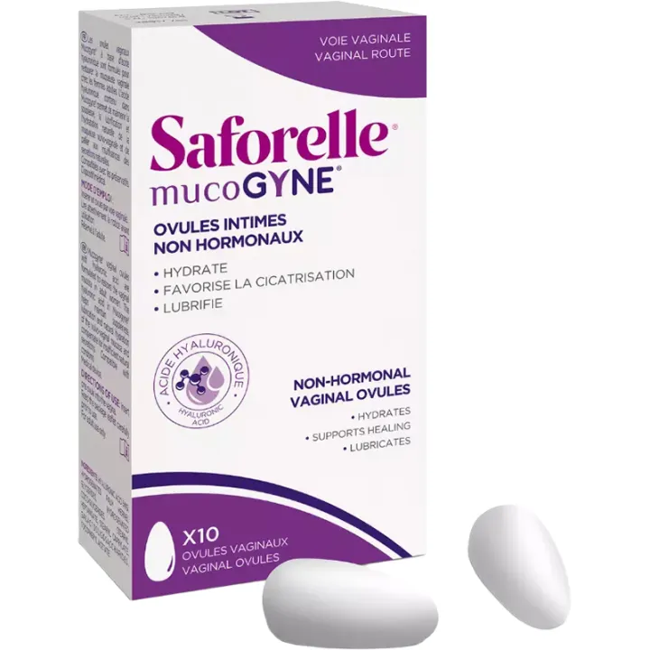 Saforelle Óvulos Íntimos Não-Hormonais Mucogyne 10 óvulos