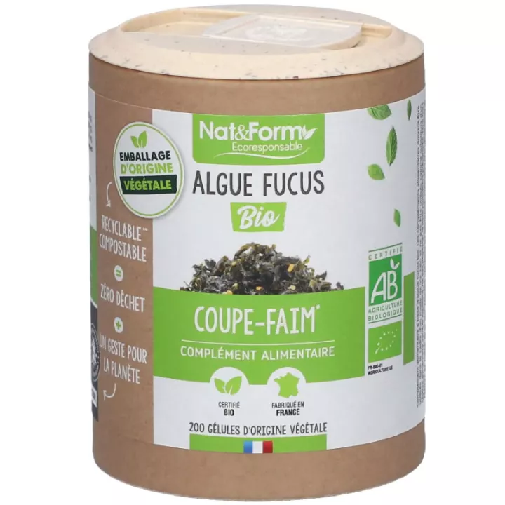 Nat & Form Algas Fucus Orgânicas 200 Cápsulas Vegetais Eco