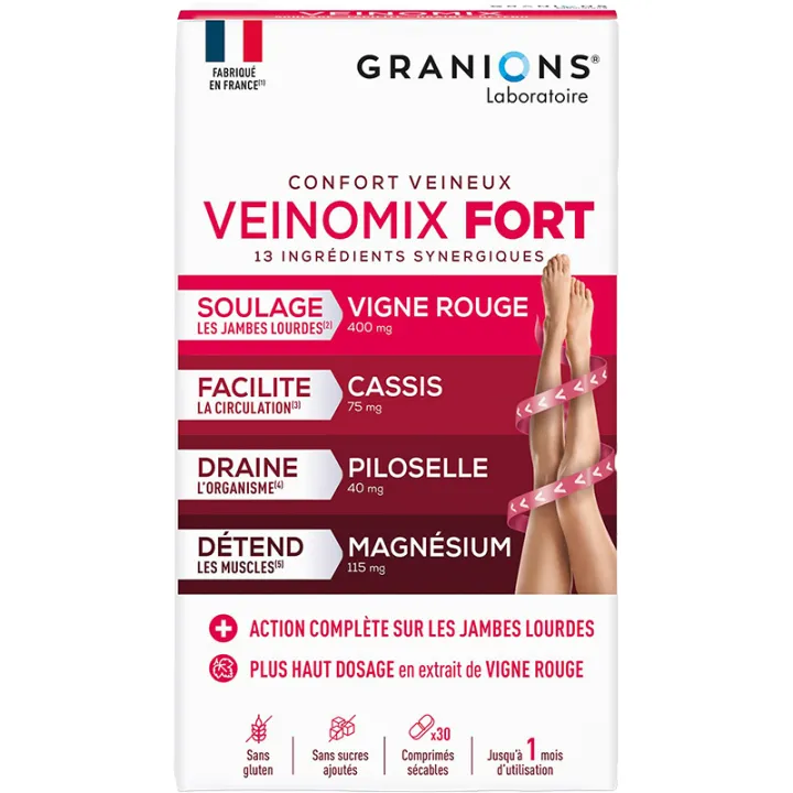 Veinomix Fort Confort Veineux Granions 30 comprimés